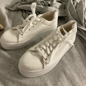 White platform shoes